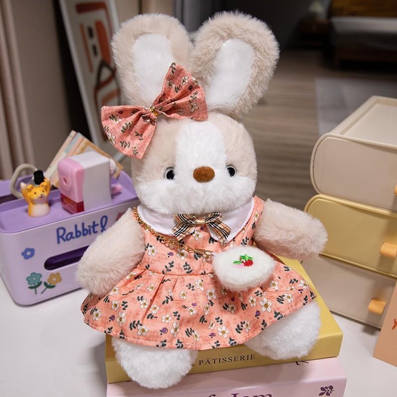 Flower Skirt Rabbit Plush Toy Wear Dress Bunny Doll Kid Birthday Gift Decoration