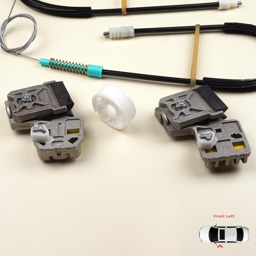 EWR382 Комплект для ремонта стеклоподъемника передней левой двери для Peugeot 607 1999-2010 9650734980 9221Q2 с металлическим кронштейном слайдера