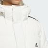 Adidas Sports Lifestyle Series Warm Ultra-Light Wear-Resistant Windproof Logo Stripe Zipper Long Duck Down Jacket Unisex Outerwear White JG5957