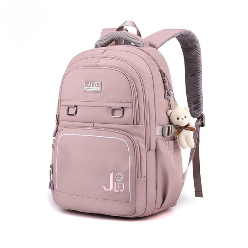 Двухслойные школьные ранцы большой вместимости для младших школьников, нейлоновые водонепроницаемые многофункциональные рюкзаки, свежая милая сумка для девочек средней школы