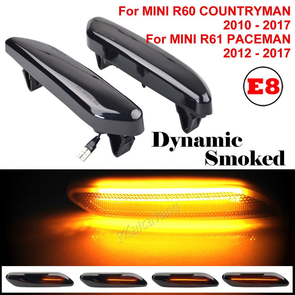 Для BMW MINI COOPER R60 R61 COUNTRYMAN PACEMAN динамический светодиодный боковой габаритный указатель поворота Fender Lights