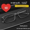 Ultra-light TR90 Full-frame Reading Glasses for Men and Women, Screw-free, Metal-free, Anti-blue Light, Radiation Protection, Black Frame.