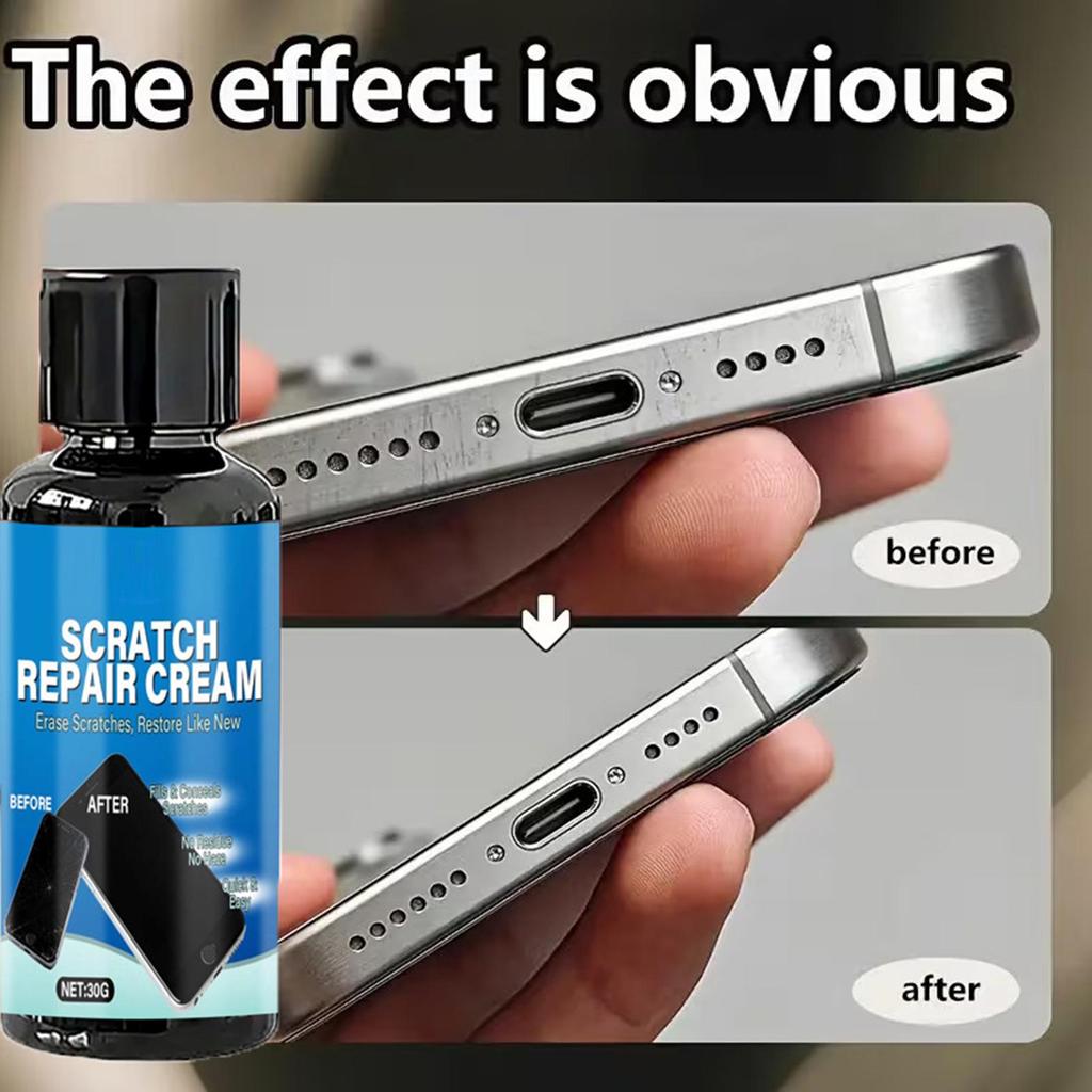 Универсальный набор для ремонта царапин на экране со губкой для смартфона, планшета, умных часов, линз очков, полировальная паста для смолы, простое нанесение