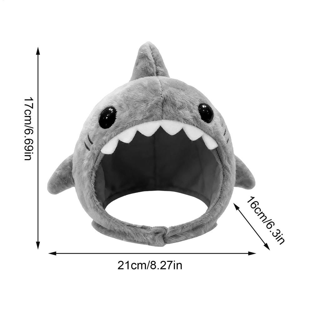 Pet Hat Shark Shaped Adjustable Soft Kitten Outfit Accessories Cat Shark Hat For Party Dress Up Photography Cosplay