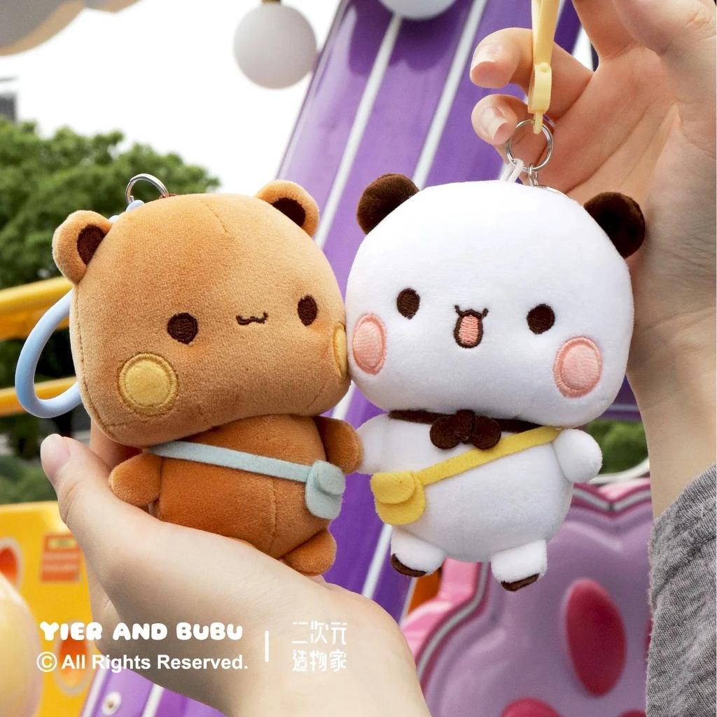 Брелоки Bubu Dudu Милые комбинезоны Кукла-панда Kawaii Декор для парной сумки Мультяшное животное Игрушка Милые вещи Подарок на День святого Валентина