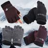 Warm Thick Fingerless Mens Mittens Half Finger Winter Gloves Thermal