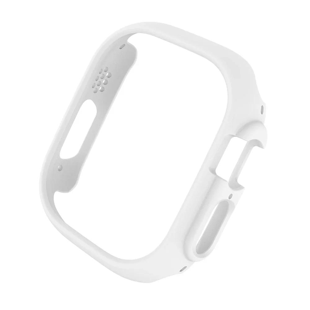 Матовый защитный чехол для Apple Watch Ultra 2 Прозрачный бампер из поликарбоната Жесткий защитный чехол-рамка из поликарбоната для iwatch Ultra 49 мм
