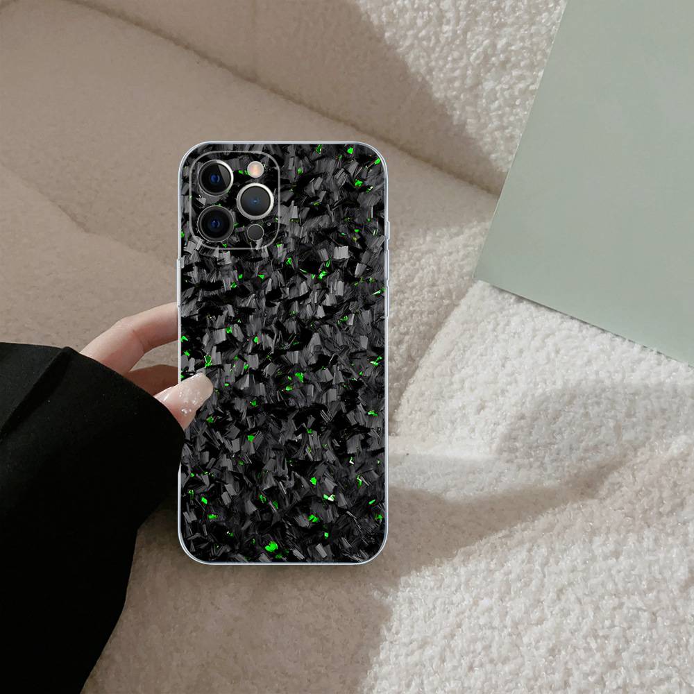 Чехлы из кованого карбона для iPhone 17 16 15 14 13 12 11 Pro Max Plus, высококачественный силиконовый чехол для телефона
