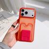 Glitter Bling Clear Card Holder Slot Phone Case For iPhone 17 Air 16 15 14 13 Pro Max Plus Wallet Pocket Bracket Cover