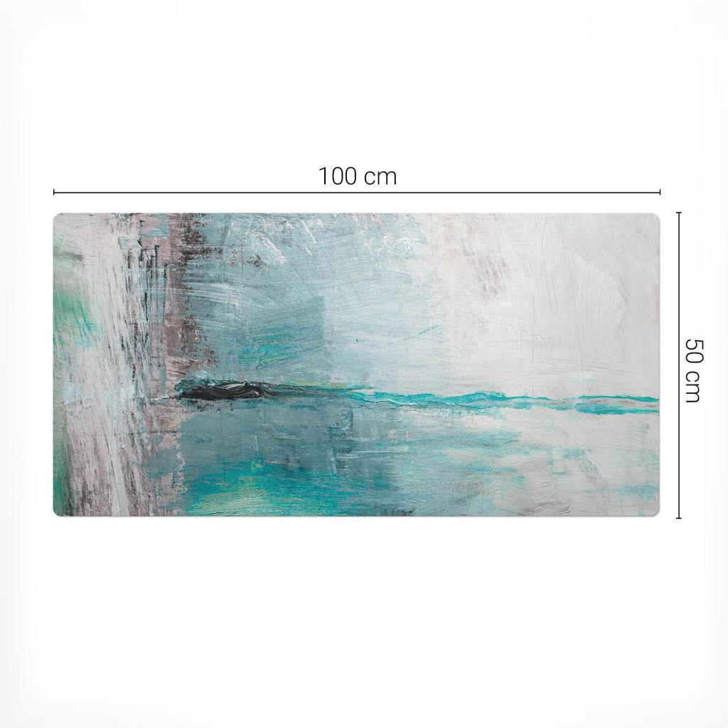 Winylowa Mata Ochronna Z Nowoczesnym Wzorem Abstrakcyjna Mgła 100X50 Cm