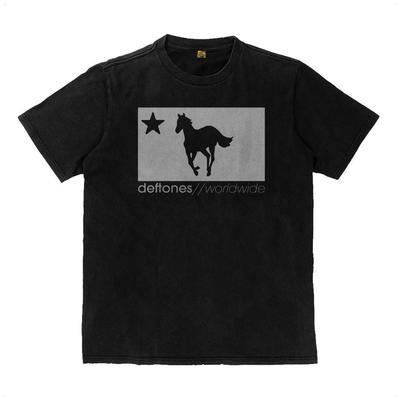 Унисекс Хлопковая Футболка с Коротким Рукавом и Круглым Вырезом Deftones White Pony Мировая Группа