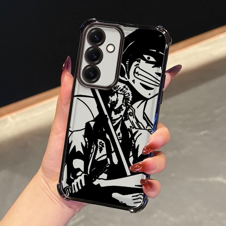 Аниме One Piece Зоро Мягкий чехол-бампер для телефона для Samsung Galaxy A52 A55 A16 A24 A21s A33 A35 A36 A25 A26 A15 A13
