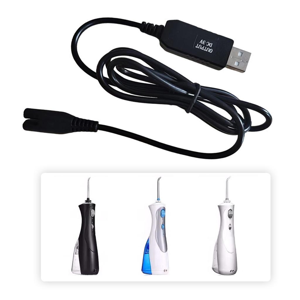 Компактный USB-шнур питания 3 В для ирригаторов полости рта, эффективная зарядка с универсальной совместимостью, кабель питания