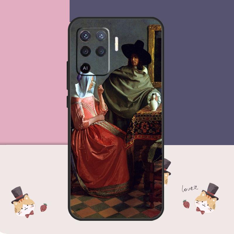 Кейс Johannes Vermeer для Oppo A38 A58 A78 A98 A54 A74 A94 A18 A57 A17 A77 A80 A60 A40 A96 A76 A16 A15 A5 Pro