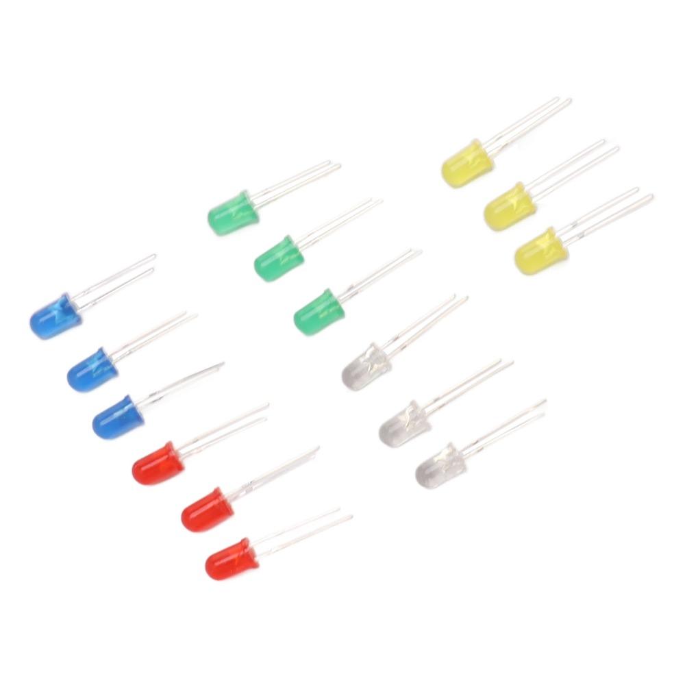 100PCS 5 Color Light Emitting Diodes ABS LED Diode Lights 5mm LED Diodes DIY Science Project