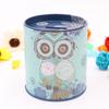 Mini Round Saving Banks Cute Metal Storage Box Creative Owl Piggy Bank Prize Gift