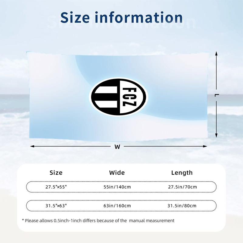 FC Zürich print Quick Dry Beach Towel Microfiber Absorbent Portable Travel Swimming Towel