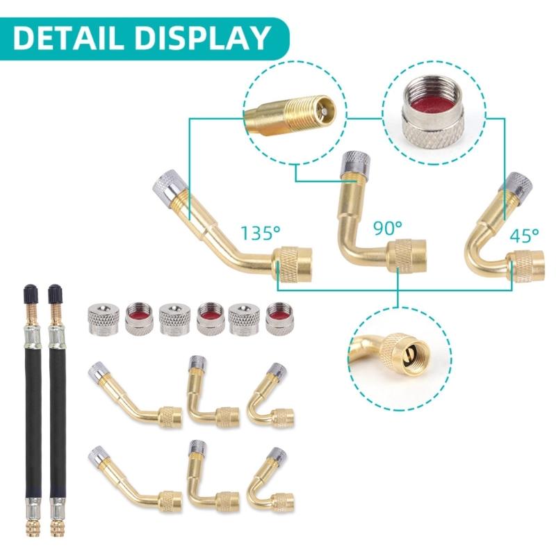 Гибкие удлинители вентилей шин, набор удлинителей для шин транспортных средств, автомобилей и грузовиков