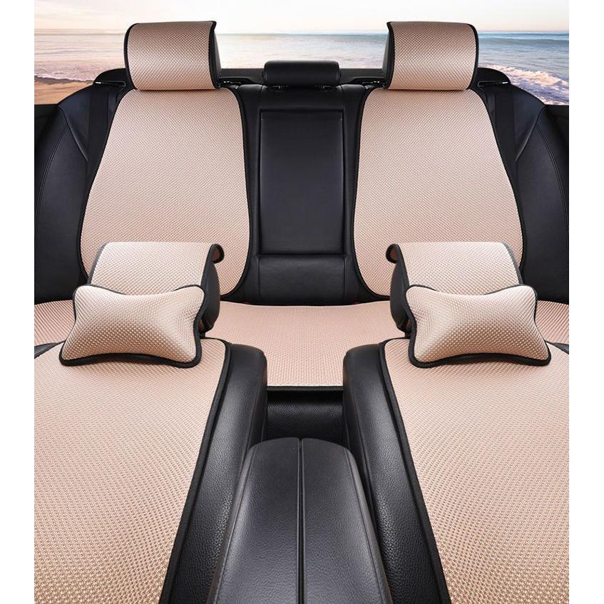 WTEMPO Летний комплект подушек для автомобиля Ice, крутая, удобная, дышащая, высококачественная, деловая, противоскользящая, двухслойная, вязаная подушка для автокресла