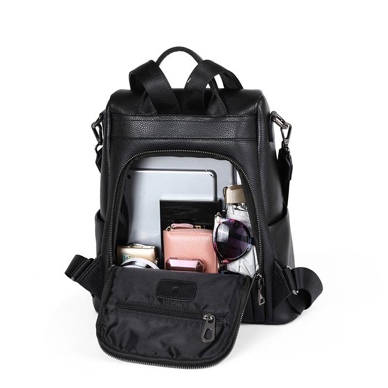 Рюкзак для женщин, новая мода, натуральная кожа, стильный рюкзак для женщин, большая вместительная сумка, модная универсальная сумка, трендовая