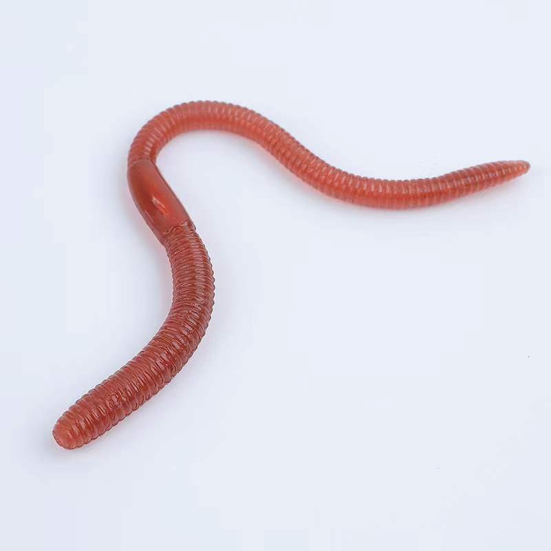 10pcs Simulation Earthworm Red Fishing Worms Artificial Fishing Worms Fishy Smell Lures Soft Bait 18cm Fishing Tackle Funny Toys