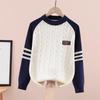Boys' Wool Knit Sweater - New Autumn/Winter, Plush, Thickened