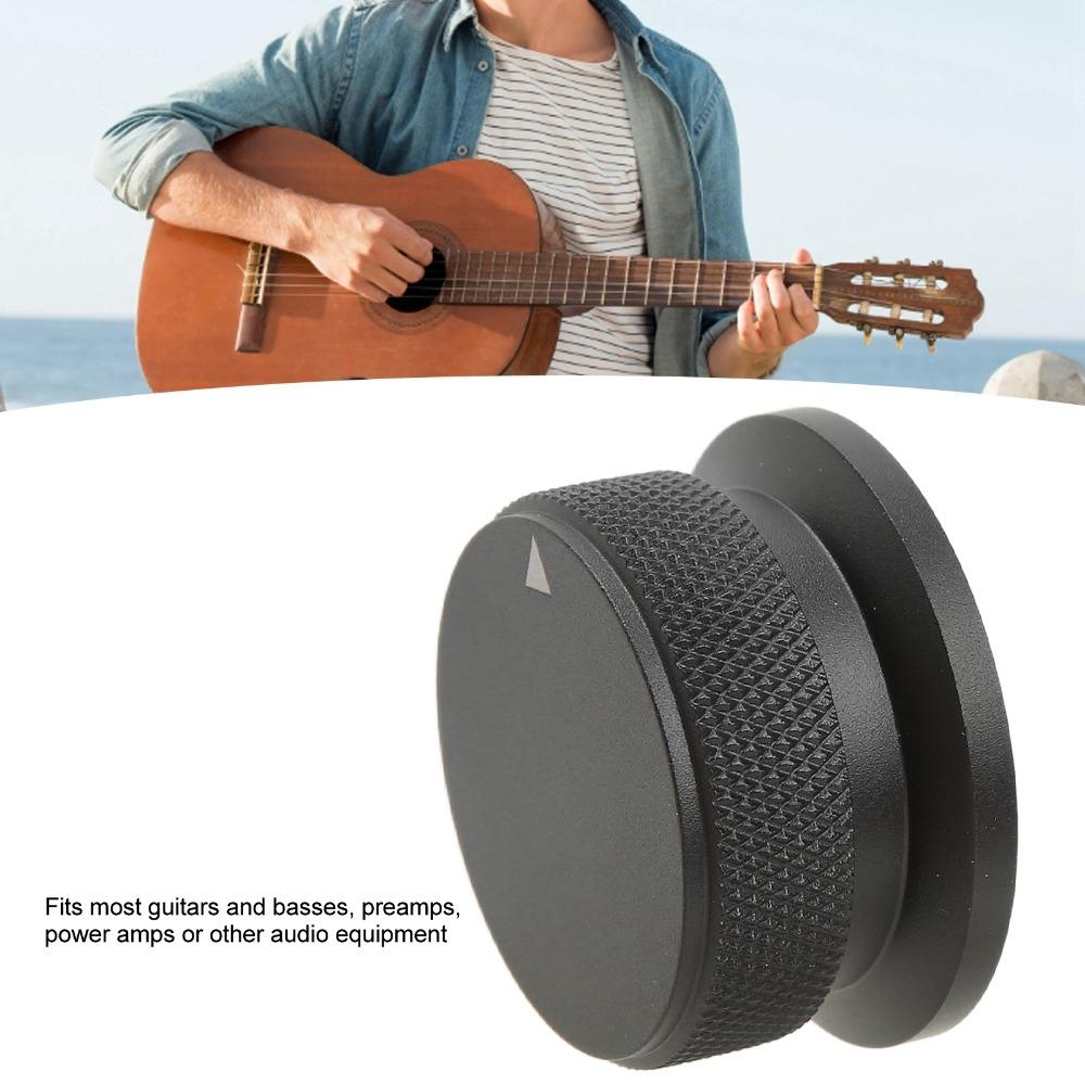 Aluminum Alloy Guitar Knob Set Black Color Volume Tone Control Knob Electric Guitar Accessory