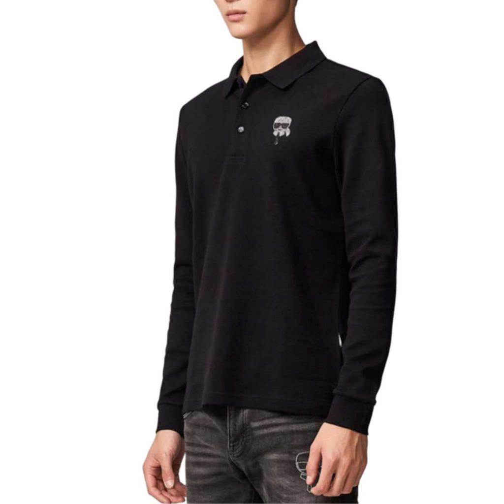KARL LAGERFELD Polo Shirt Men's Black 206N1701-