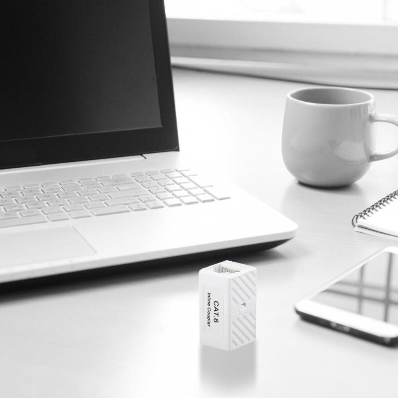 Сетевой разъем RJ45 Cat6 Cat6A Удлинитель Ethernet-кабеля Встроенный соединитель для домашнего офиса Для нескольких устройств