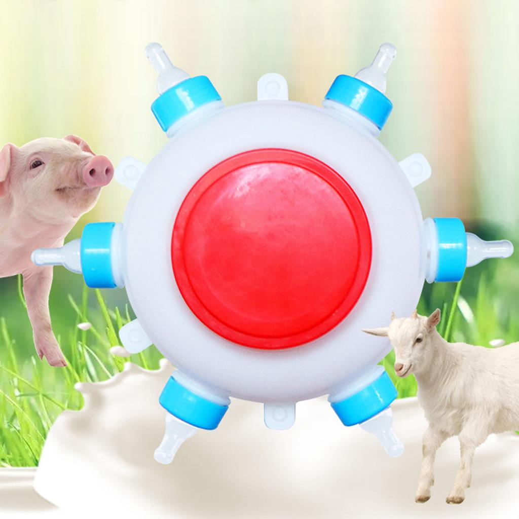 6-ти ниппельная подвесная кормушка-бутылка для ягнят, телят, поросят, прочный инструмент для кормления нескольких животных, оборудование для поения на ферме