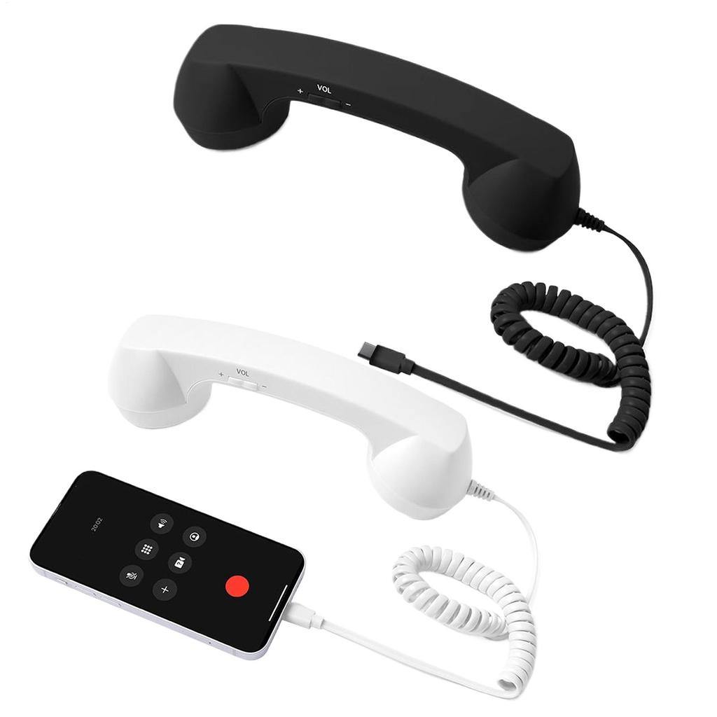Old Telephone Receiver Retro Phone Handset Type-C Retro Classic Comfortable Home SuppliesFor Offices Travel Kitchen Bedside