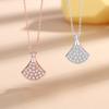 Fan-Shaped Small Skirt Necklace S925 Sterling Silver Clavicle Chain Light Luxury Temperament High-Grade Pendant