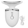 Neck Lifting Massager Heating Colorful Lights Micro Current Neck Skin Tightening Device White