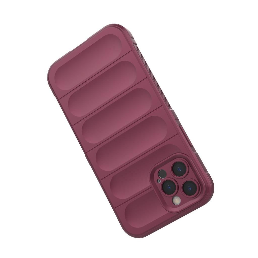 Premium Burgundy FlexArmor Case for iPhone 12 Pro - Heavy Duty Protection by Hurtel