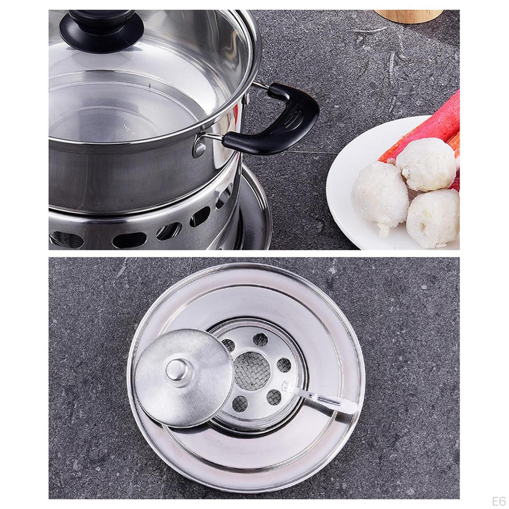 Pot Chafing Dish Fondue Set Melting Burner for Indoor Travel Picnic Banquets Catering