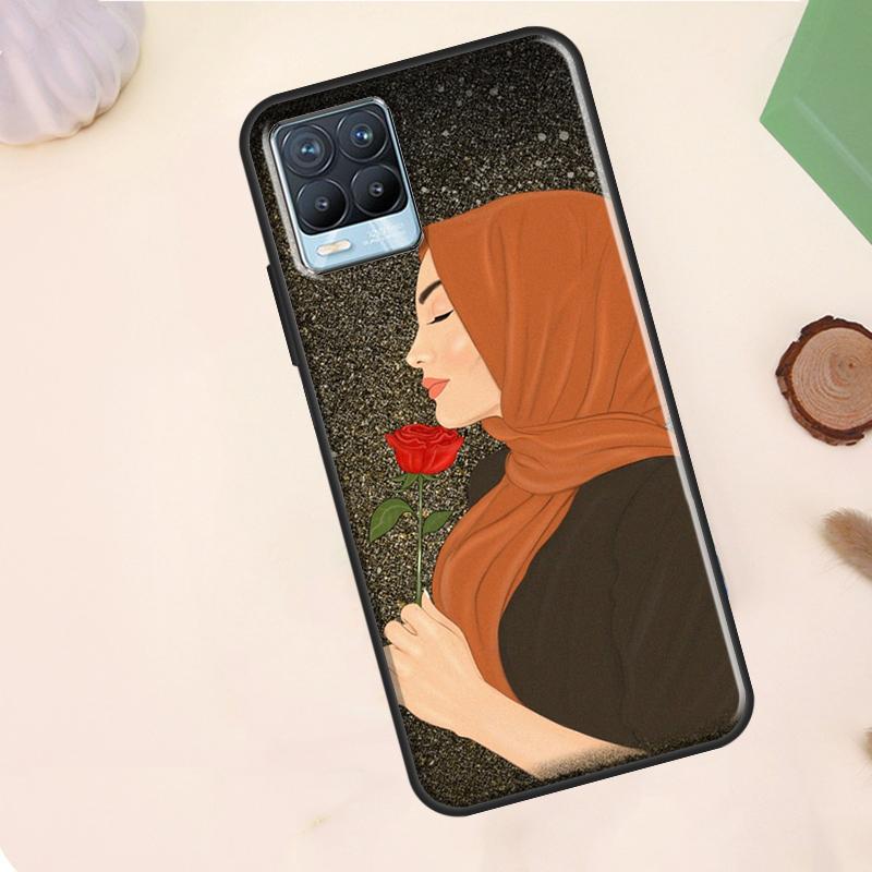 Мусульманский Исламский Арабский Хиджаб Девушка Чехол Для Realme C55 C53 C33 C63 C61 C51 C65 C67 C71 C75 11 12 13 14 15 Pro Plus GT6 GT7 Pro