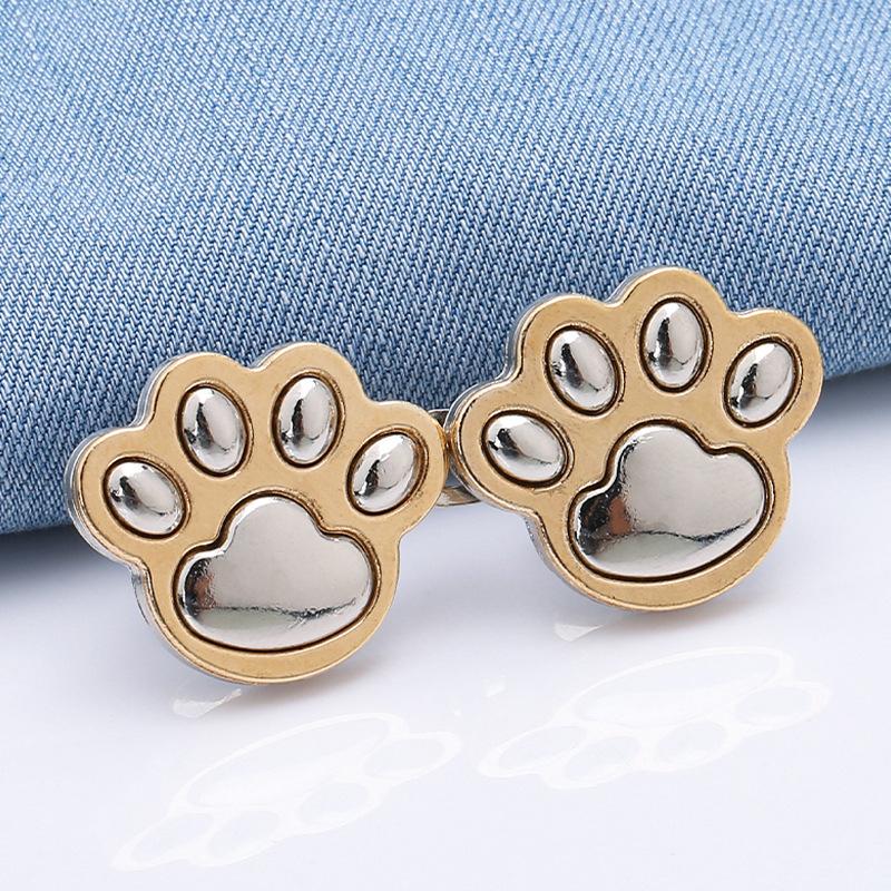 2 шт. в форме кошачьей лапки регулируемая пряжка на талии джинсовая пряжка удлинитель пряжки для брюк замена булавки для крепления джинсовых пуговиц