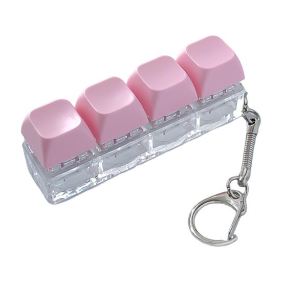 Механическая клавиатура Фиджет брелок Снятие стресса Тревога Портативный Дорожный Тихий Детский