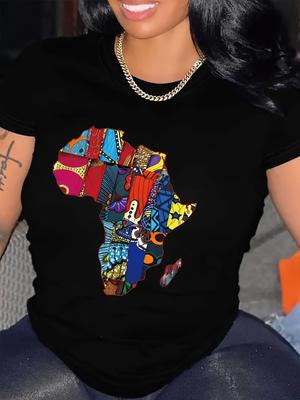 African Map Print T-shirt