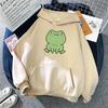 Autumn Hoodie Women's Casual Hooded Sweatshirt Creative Hoodie Matching Streetwear Pattern Frog High Quality Hoodie
