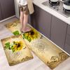 1Pcs Sunflower  Kitchen Rug Anti-Fatigue Kitchen Rug Waterproof Non-Slip Rugs Set Runner Rug Bedside Rug Absorbent Carpet
