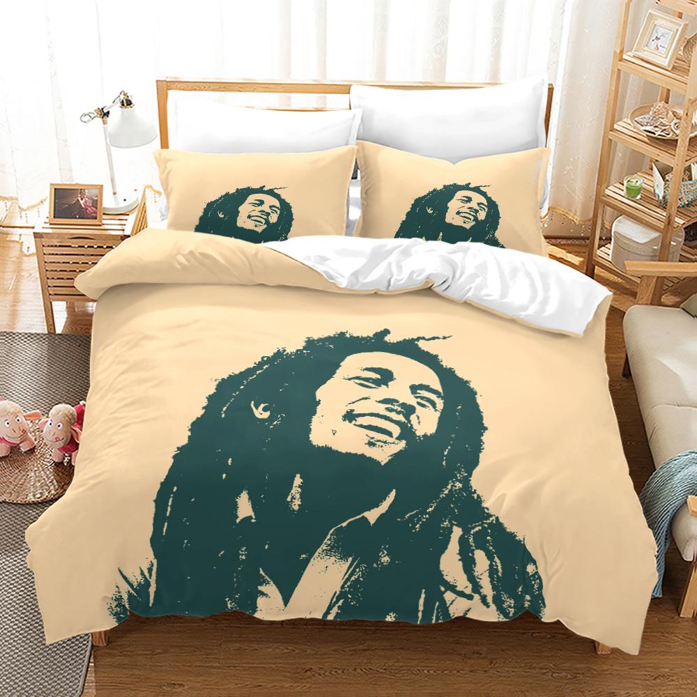 Penutup Selimut Set Tempat Tidur Bob Marley Penutup Selimut Tempat Tidur Kustom Untuk Анак-анак Лаки-лаки Деваса Декораси