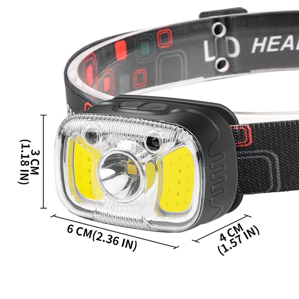 XPG+COB Headlight 550LM 1200mAh Type-C USB перезаряжаемый IPX4 водонепроницаемый