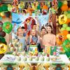 38pcs Cartoon Party Decorations, Cartoon Birthday Decorations Set - Cartoon Balloons Banner & Cartoon Balloon Cupcake Decorations etc Cartoon Themed