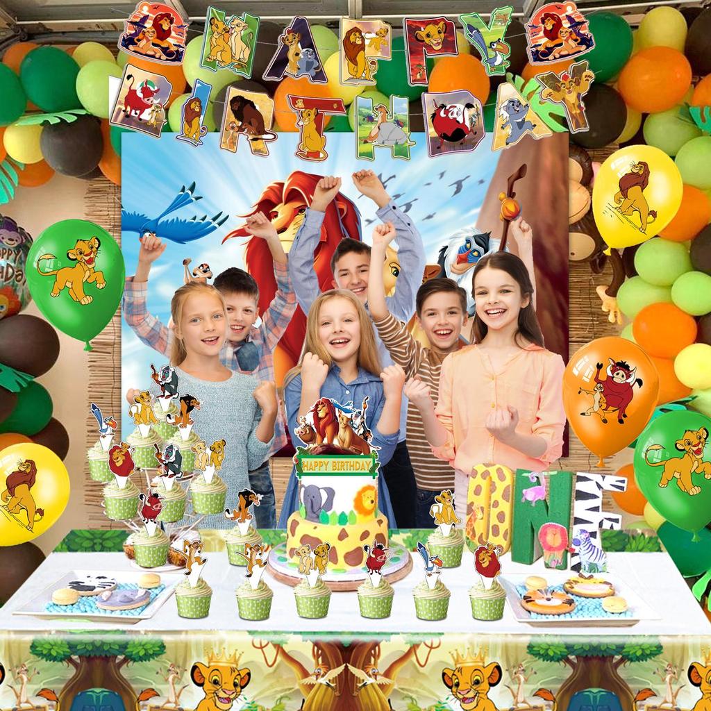 38pcs Cartoon Party Decorations, Cartoon Birthday Decorations Set - Cartoon Balloons Banner & Cartoon Balloon Cupcake Decorations etc Cartoon Themed