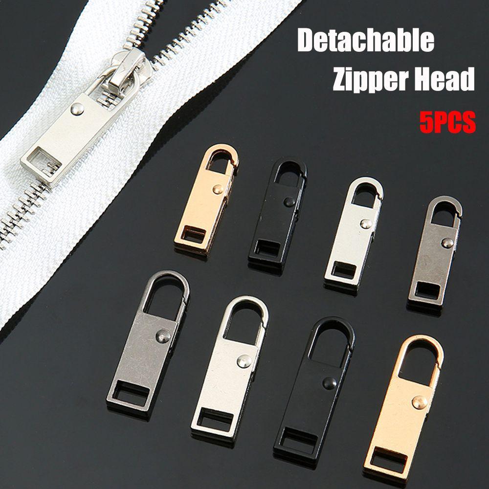 5pcs Broken Buckle Detachable Sewing Kit Metal Zip Zipper Pull Metal Zipper Head Zipper Slider