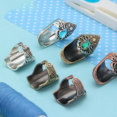 Металлический открытый наперсток-желудь для рукоделия DIY, регулируемый, ретро, для шитья вручную, квилтинга, прочный, защита пальцев для вышивания