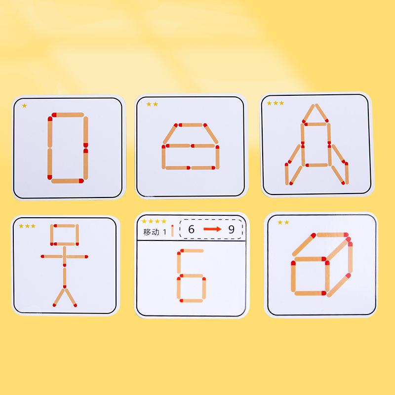 Детские деревянные спички-головоломки, учебные пособия для начальной школы, австрийская математика, логическое мышление, развивающие игрушки для раннего образования