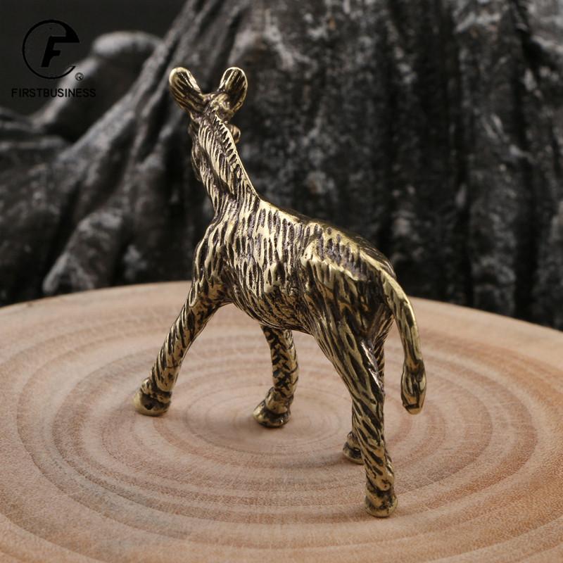 Маленькая фигурка осла из латуни, античная медь, животное Equus Asinus, миниатюрные фигурки, аксессуары для украшения дома и рабочего стола