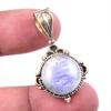 Подвеска из натурального радужного лунного камня из цельного серебра 925 пробы в двух тонах 1,50 дюйма y5y75